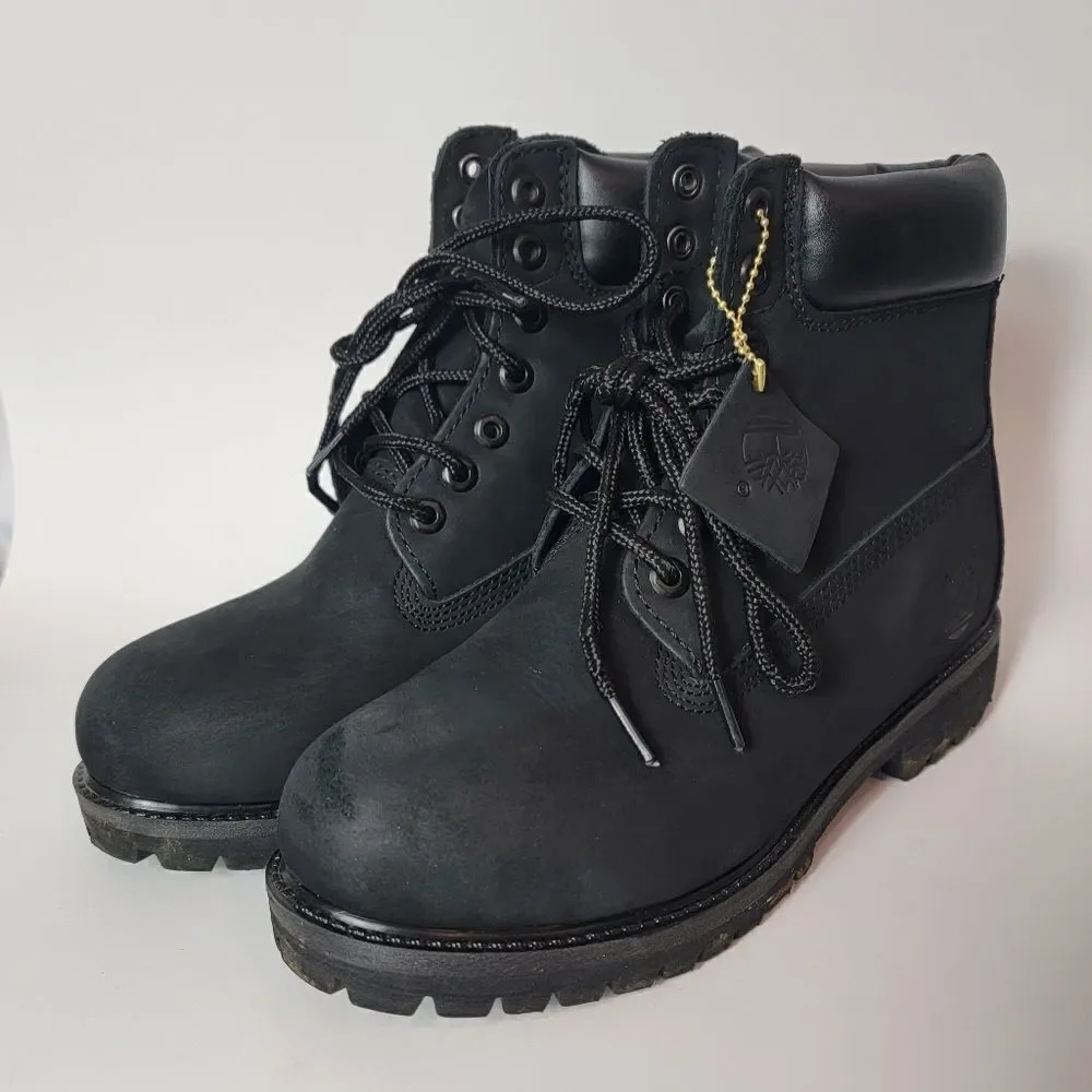 Timberland Black Nubuck Suede Boots 10661 Size 7